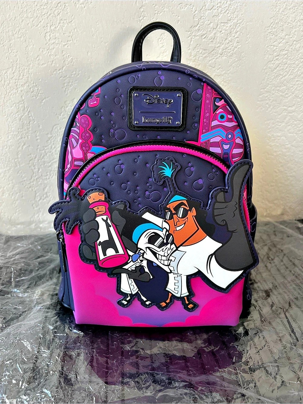 Loungefly Disney Emperor’s New Groove Kronk & Yzma Secret Lab Mini Backpack -NWT